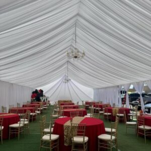 Tents with draping